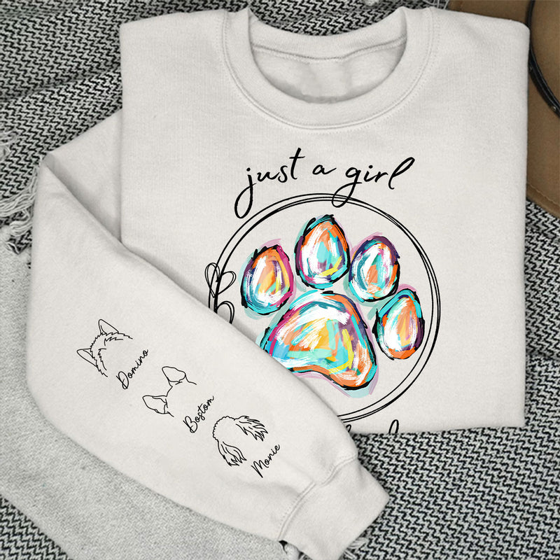 Just A Girl - Personalized Custom Long Sleeve T-shirt