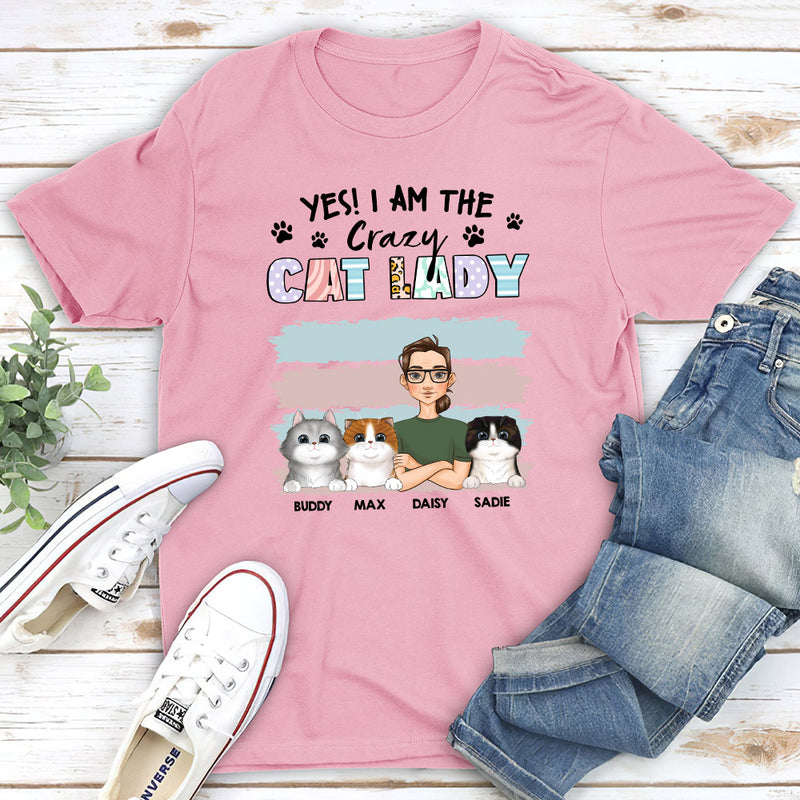 Crazy Lady And Her Dog - Personalized Custom Unisex T-shirt