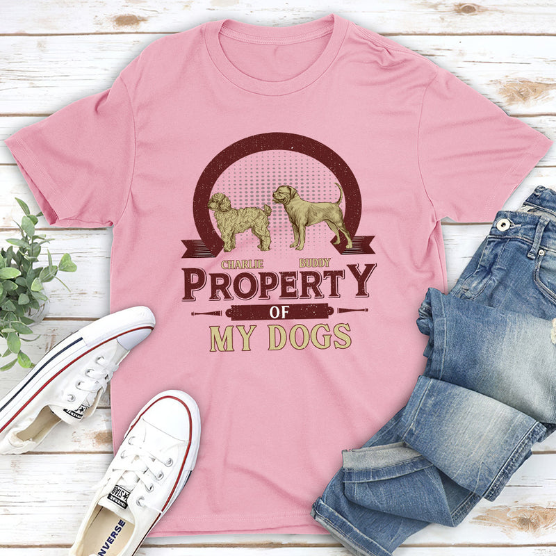 Dog Property Vintage - Personalized Custom Unisex T-shirt