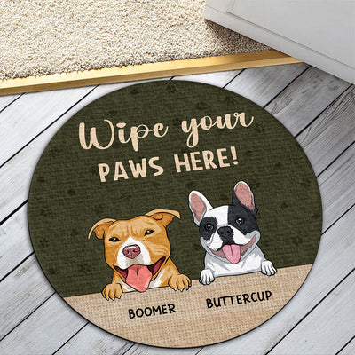 Wipe Your Paws Here Please - Personalized Custom Doormat