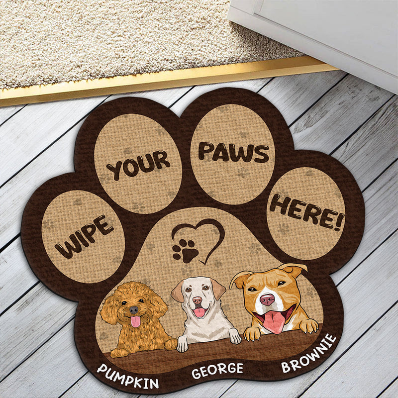 Wipe Your Paws Here- Personalized Custom Doormat