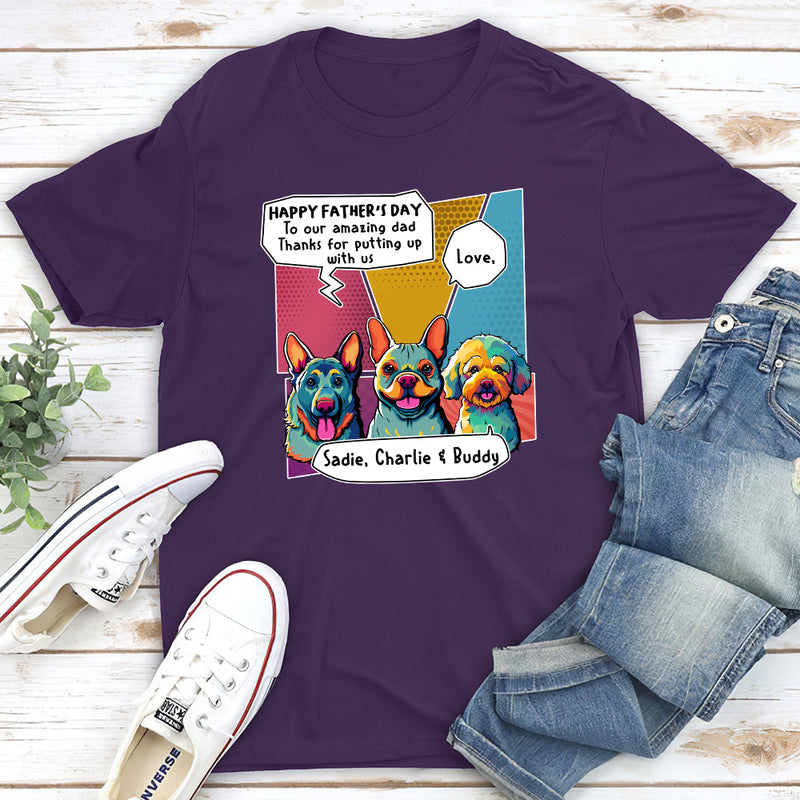 Pop Art Amazing Dad 2 - Personalized Custom Premium T-shirt