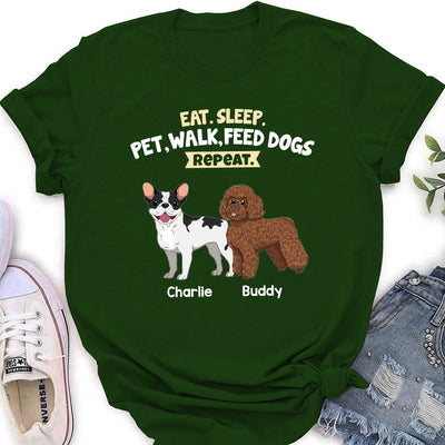 Feed Dog And Repeat - Personalized Custom Women's T-shirt