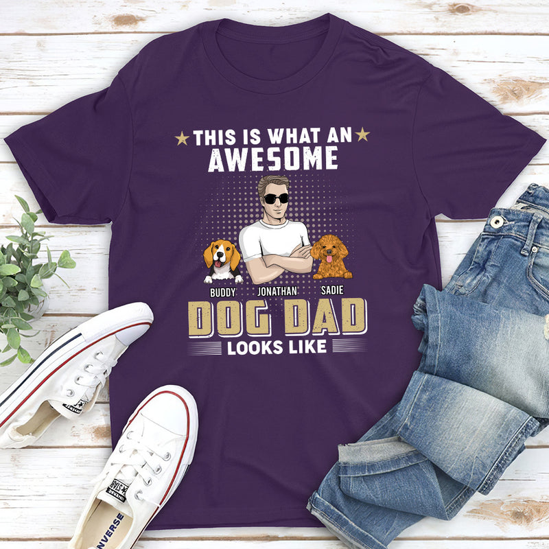 An Awesome Dog Dad - Personalized Custom Unisex T-shirt