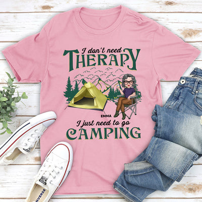 Therapy Camping - Personalized Custom Unisex T-shirt