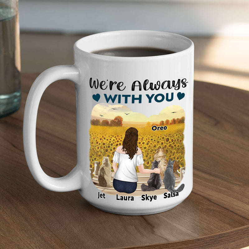 Humans And Their Cat - Personalized Custom Coffee Mug