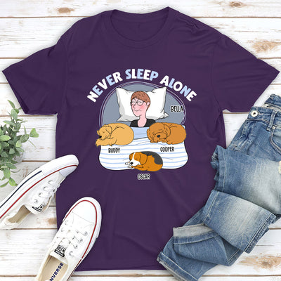 Never Sleep Alone - Personalized Custom Unisex T-shirt