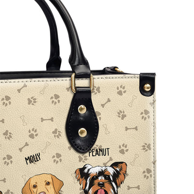 Cool Dog Mom - Personalized Custom Leather Bag