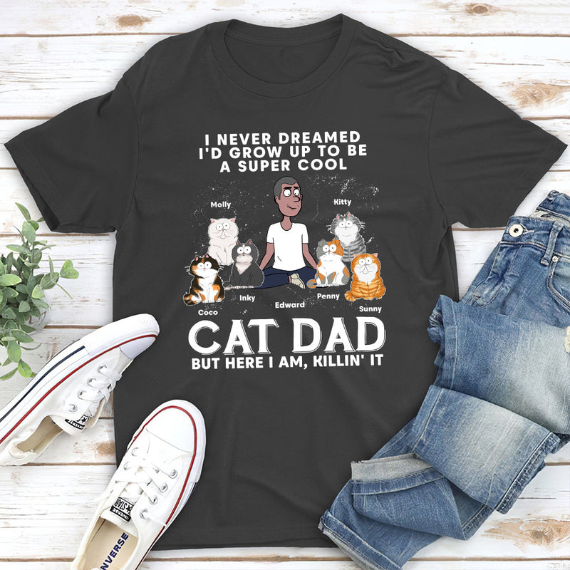 Cool Cat Dad - Personalized Custom Premium T-shirt