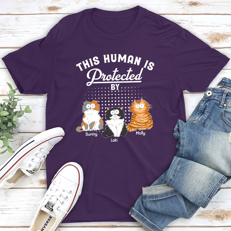 Protected By My Pet - Personalized Custom Unisex T-shirt