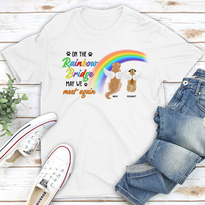 On The Rainbow Bridge - Personalized Custom Unisex T-shirt