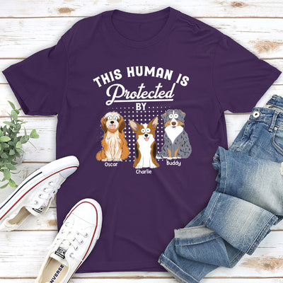 Protected By My Dogs - Personalized Custom Unisex T-shirt