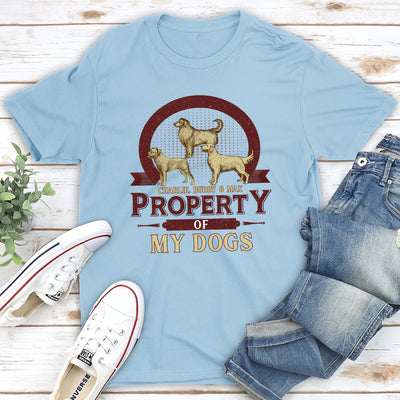 Dog Property Vintage - Personalized Custom Unisex T-shirt