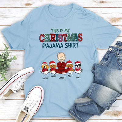 Christmas Pajama Dog Version - Personalized Custom Unisex T-shirt