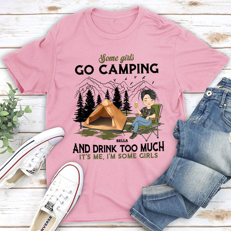 Camping And Drink 2 - Personalized Custom Unisex T-shirt