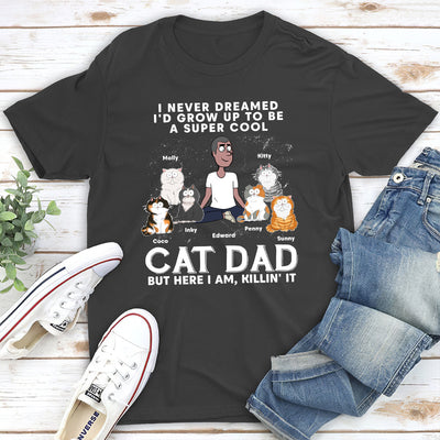 Cool Cat Dad - Personalized Custom Unisex T-shirt