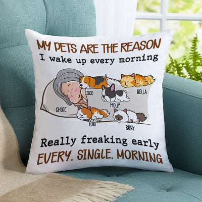 My Pet Is The Reason - Personalized Custom Throw Pillow