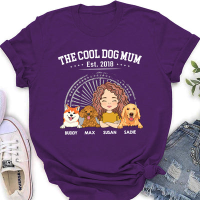 The Cool Dog Mom - Personalized Custom Women's T-shirt