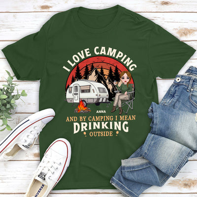 Drinking Outside - Personalized Custom Unisex T-shirt