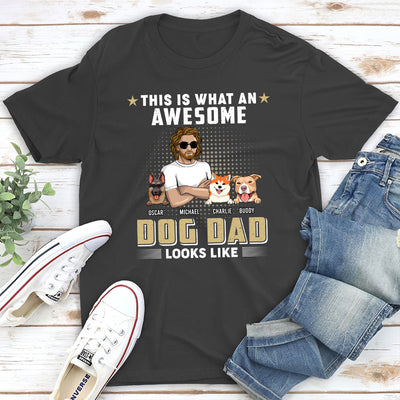 An Awesome Dog Dad - Personalized Custom Unisex T-shirt