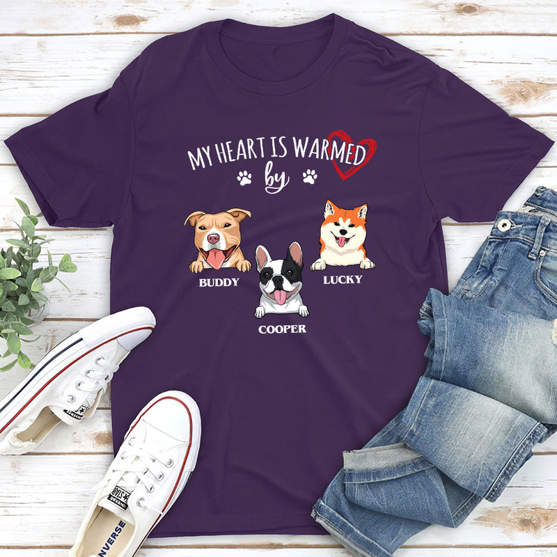 My Heart Is Warmed - Personalized Custom Unisex T-shirt