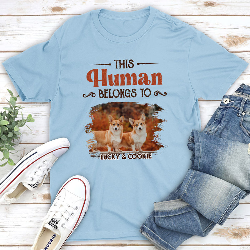 Human And Dog - Personalized Custom Unisex T-shirt