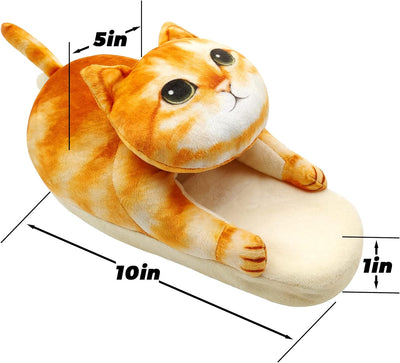 Funny Fuzzy Cat Slippers For Cat Lovers