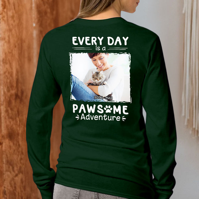 Pawsome Adventure Photo - Personalized Custom Long Sleeve T-shirt