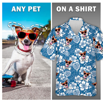 Pet Pattern Photo - Personalized Custom Hawaiian Shirt