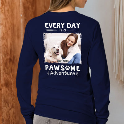 Pawsome Adventure Photo - Personalized Custom Long Sleeve T-shirt