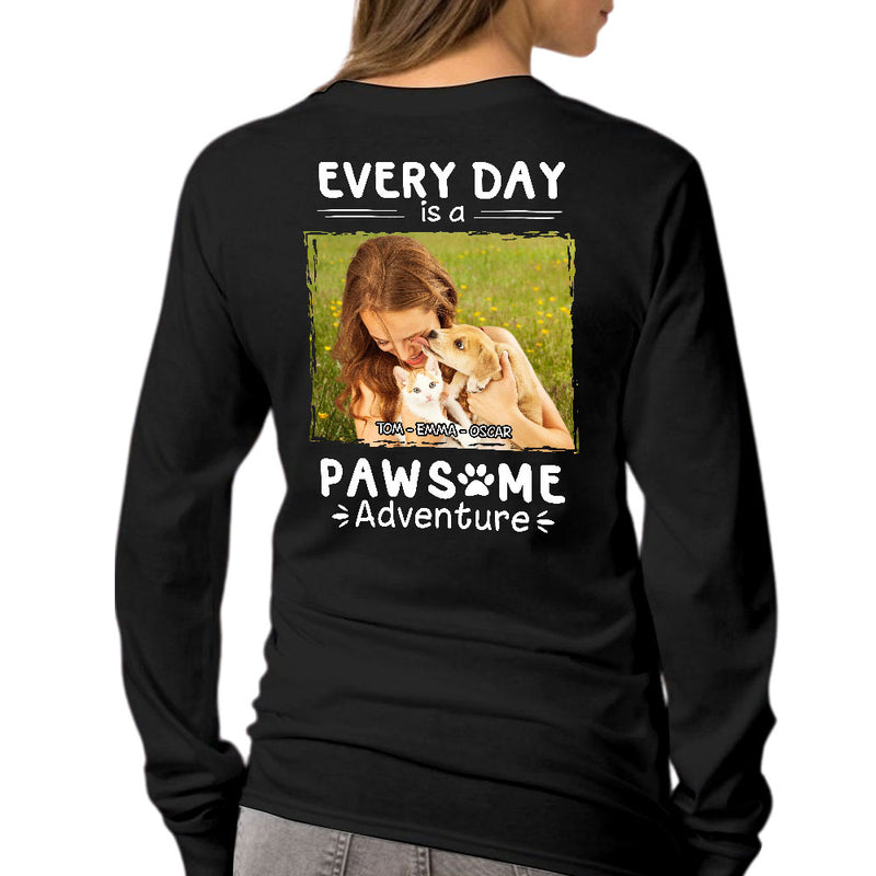 Pawsome Adventure Photo - Personalized Custom Long Sleeve T-shirt