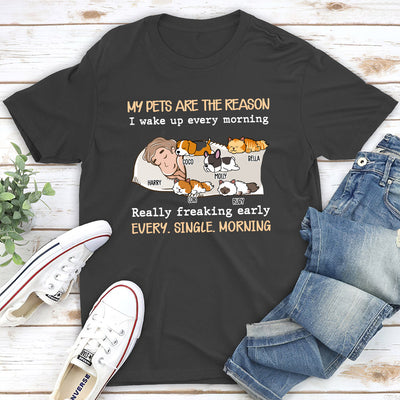 My Pet Is The Reason - Personalized Custom Unisex T-shirt