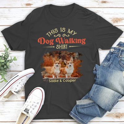 Vintage Dog Walking Shirt 2 - Personalized Custom Unisex T-shirt