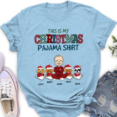 Christmas Pajama Dog Version - Personalized Custom Women's T-shirt