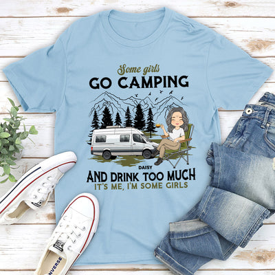 Camping And Drink 2 - Personalized Custom Unisex T-shirt