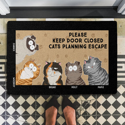 Keep Door Closed - Personalized Custom Doormat