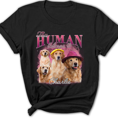 Human Belongs Vintage - Personalized Custom Women's T-shirt