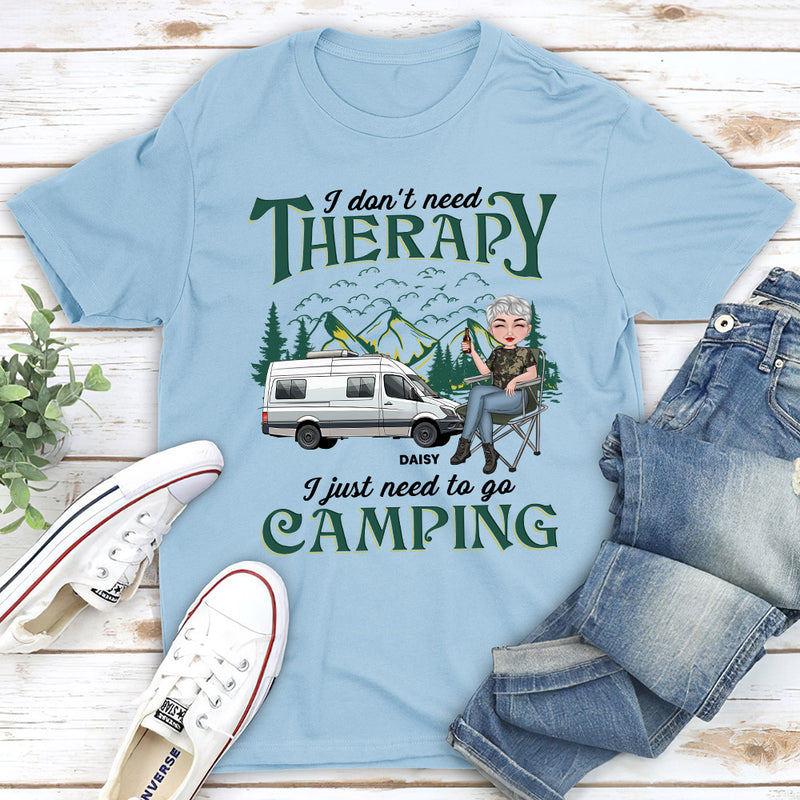 Therapy Camping - Personalized Custom Unisex T-shirt