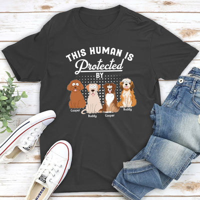 Protected By My Dogs - Personalized Custom Unisex T-shirt