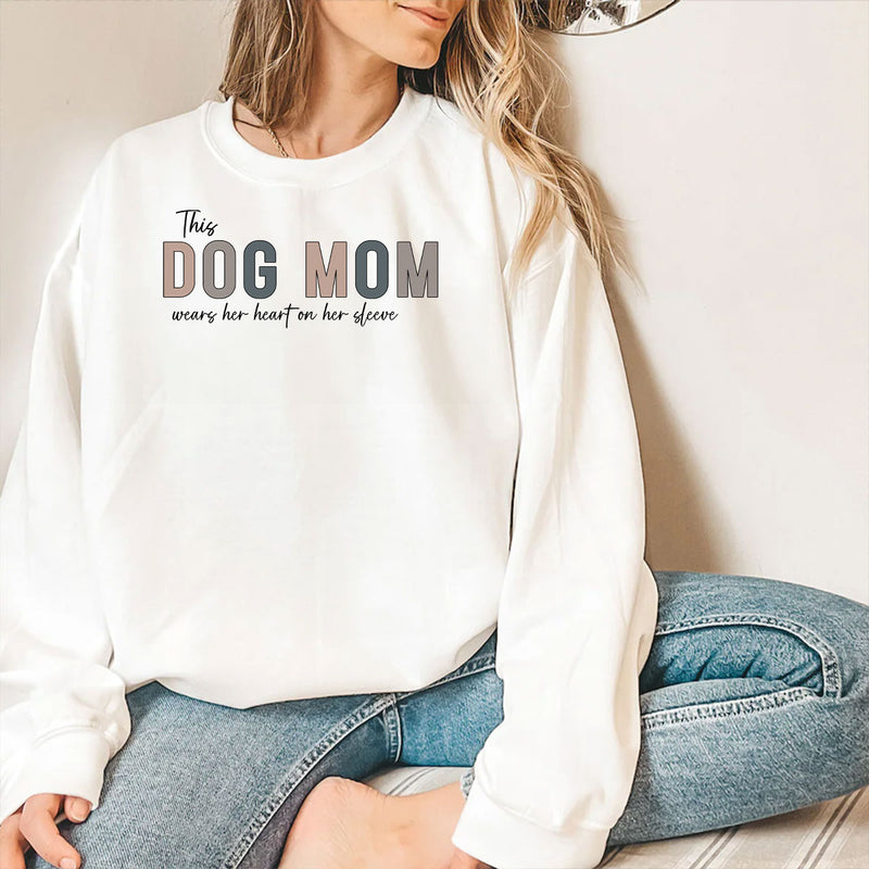 This Dog Mom - Personalized Custom Sweatshirt