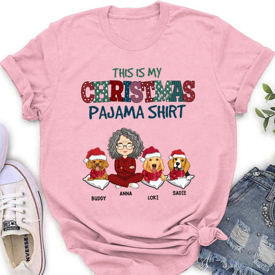 Christmas Pajama Dog Version - Personalized Custom Women's T-shirt