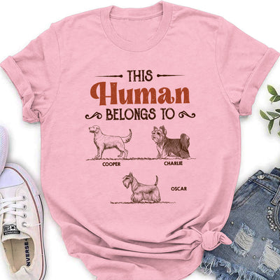 Human And Dog - Personalized Custom Women's T-shirt