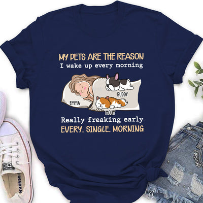 My Pet Is The Reason - Personalized Custom Women's T-shirt