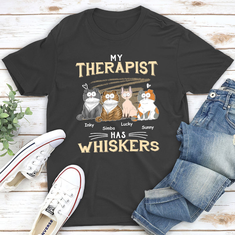 My Therapist Has Whiskers - Personalized Custom Unisex T-shirt