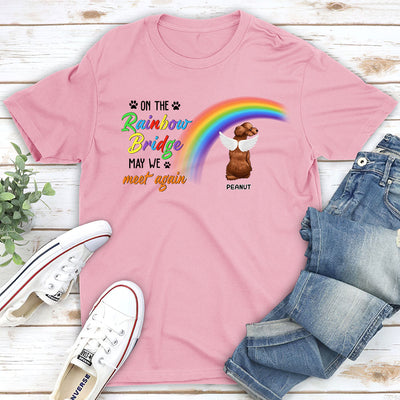 On The Rainbow Bridge - Personalized Custom Unisex T-shirt