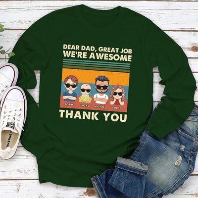 Dear Dad - Personalized Custom Long Sleeve T-shirt