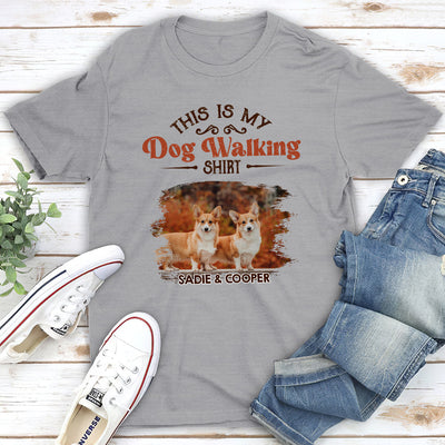 Vintage Dog Walking Shirt - Personalized Custom Premium T-shirt