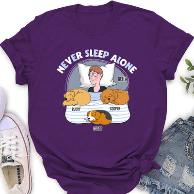 Never Sleep Alone - Personalized Custom Women's T-shirt
