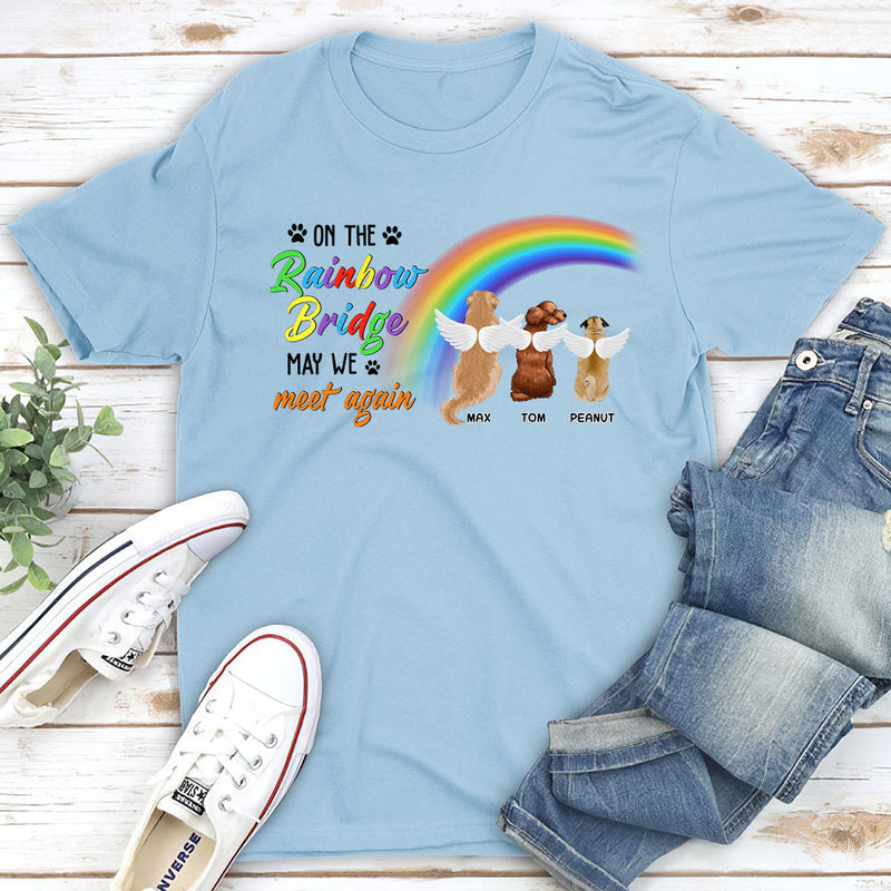 On The Rainbow Bridge - Personalized Custom Unisex T-shirt