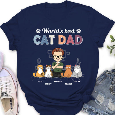 Best Cat Mom - Personalized Custom Women's T-shirt
